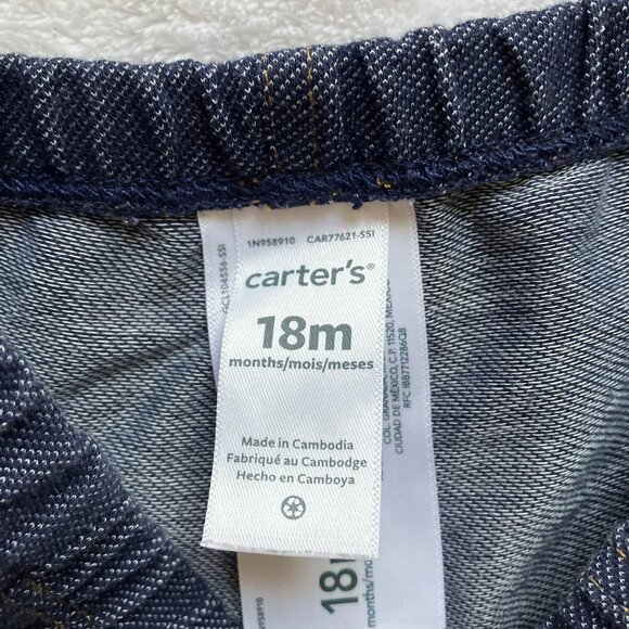 Carter's Baby Denim Leggings 18M | Blue VGUC + Bonus Grey Pants - Picture 3 of 16